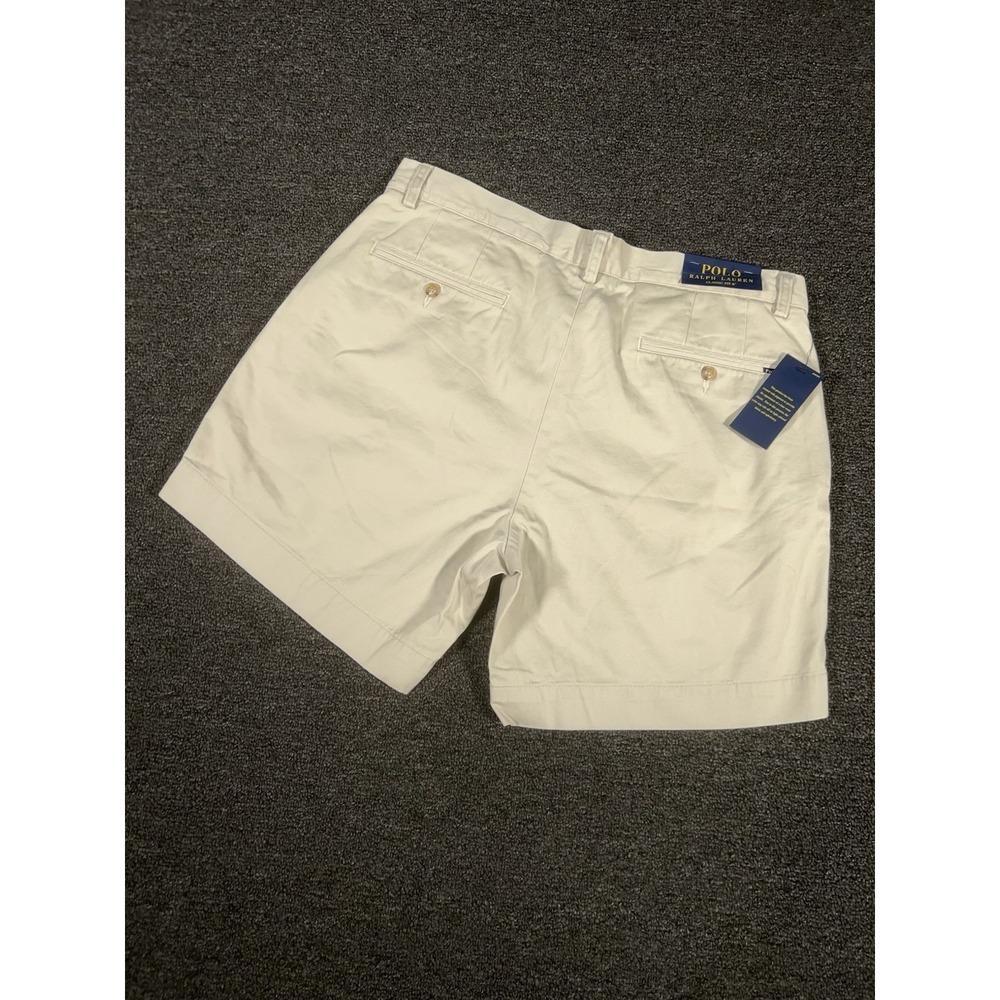 New Polo Ralph Lauren Chino Shorts Men's 34 Beige Classic Fit Pony Preppy 6"